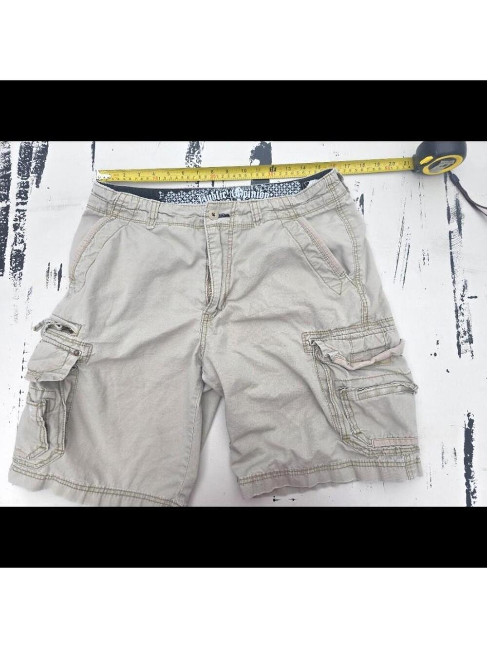 Public Desire Men's Tan and Cream Shorts